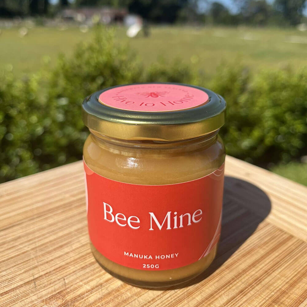 Jars of hive to home honey