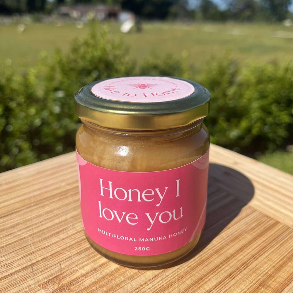 Jars of hive to home honey