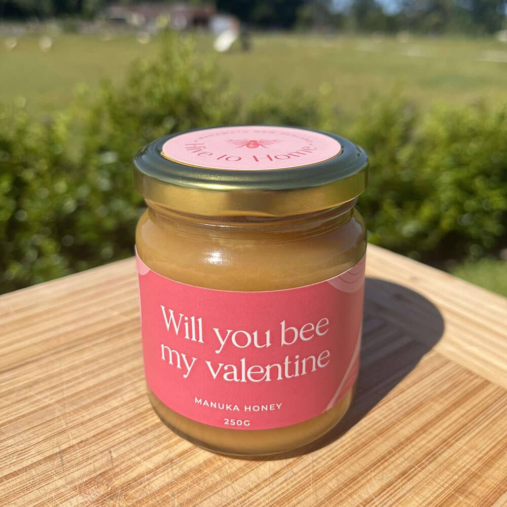 Jars of hive to home honey