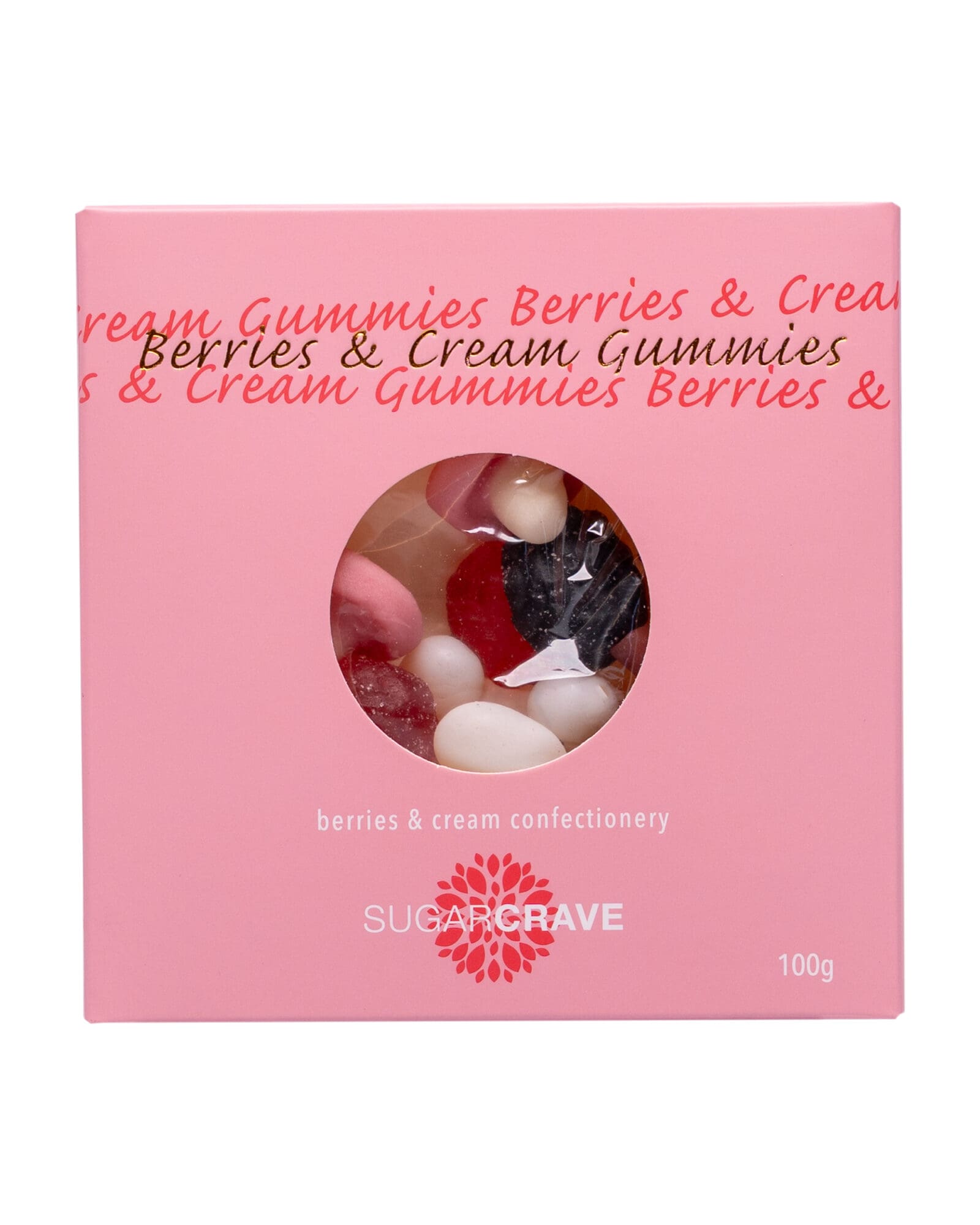 Gummy lolies berry and cream in a box