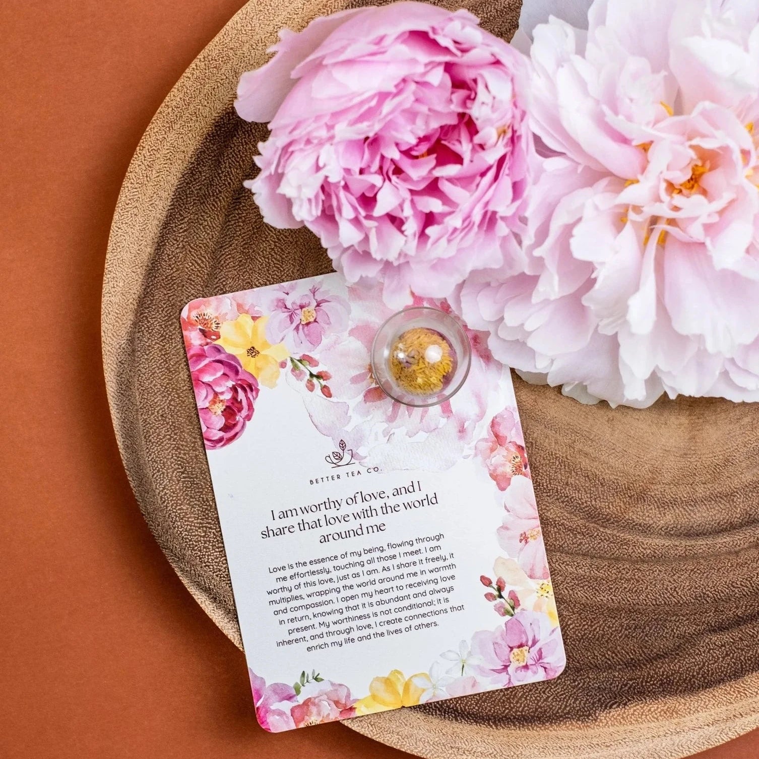 Spring bud vase & blooming tea affirmation card