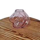 Small pink glass vase