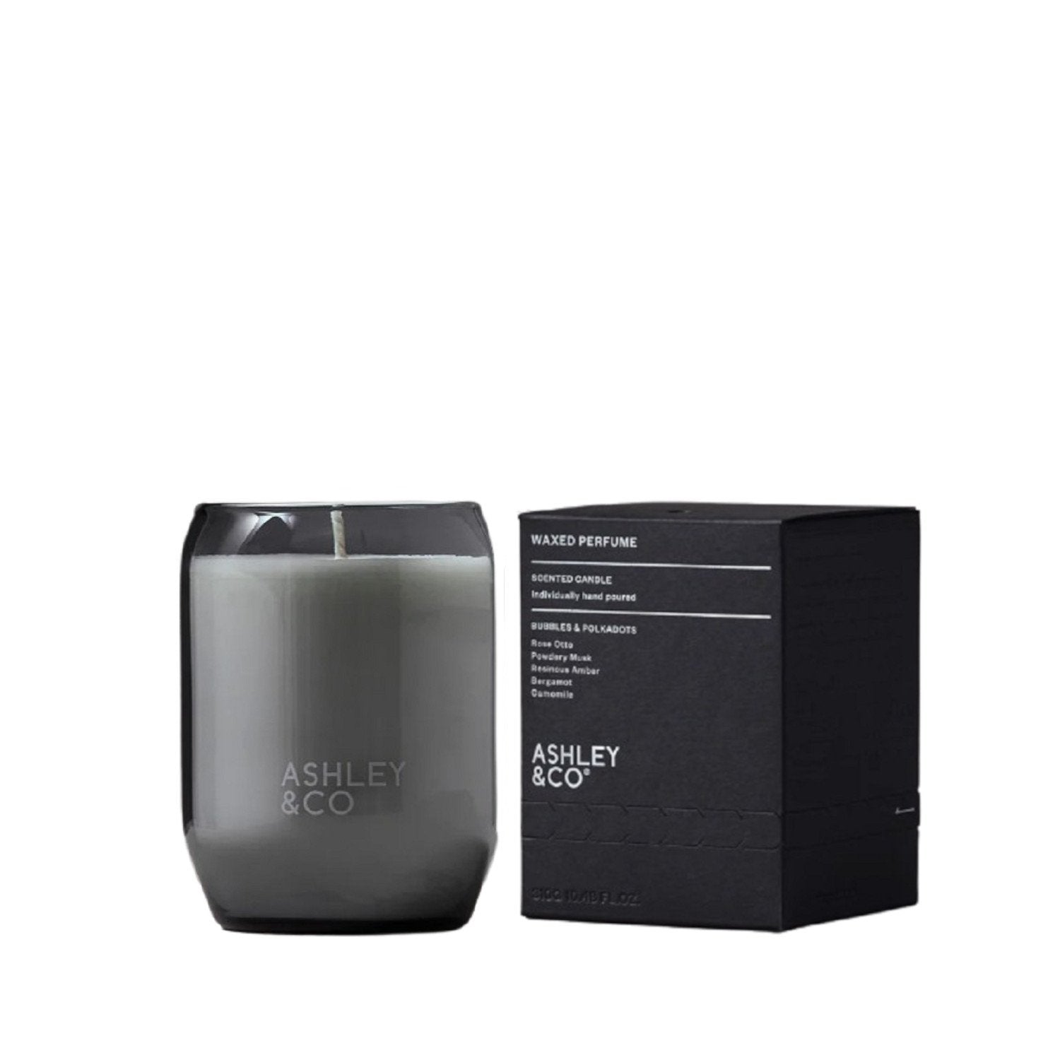 Ashley & Co waxed perfume candle