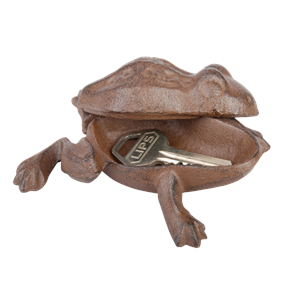 Cast iron key holder in the shape of a hedgehog turtle or frog