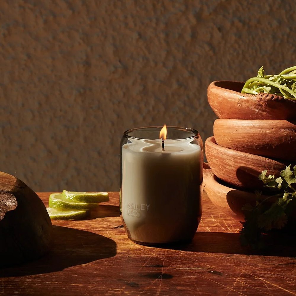 Orchid vase with Ashley & Co pamper products