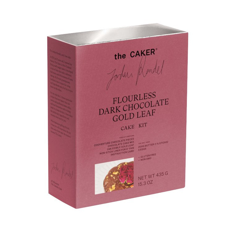 Caker cake mix box with eggs on a table