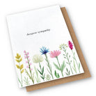 Card that says deepest sympathy