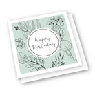 Mint green happy birthday card
