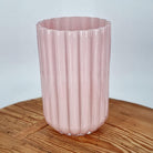pink opaque glass vase