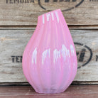 A pink glass vase perfect for flowers and gifts