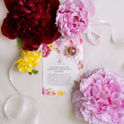 Blooming tea ball on a card with affirmation text