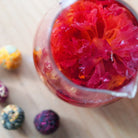 Blooming tea ball on a card with affirmation text