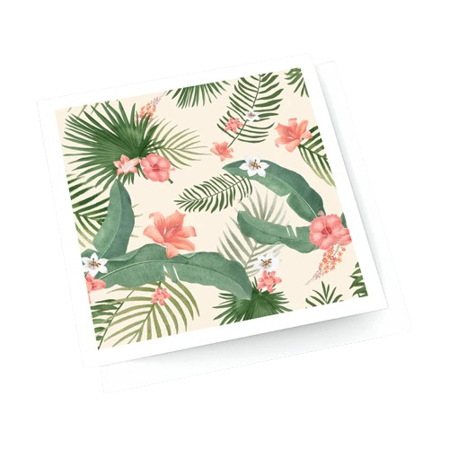Card with tropical image