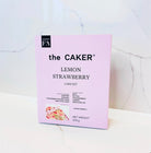 small bouquet or posy with a  Caker' kit on a wooden surface.