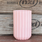 pink opaque glass vase